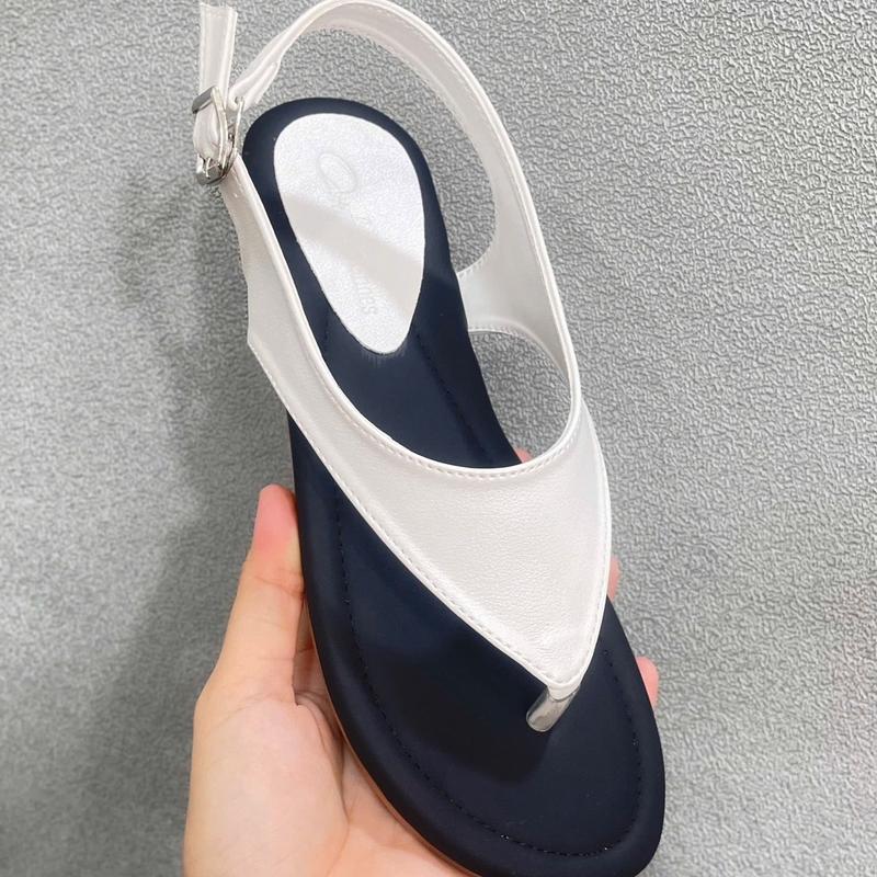 Dép Lê Mũi Tròn Quai Sandanl Kẹp Đế TPR Dẻo siêu Chống Trơn Trượt Hàng hottrend. GiàY DéP Nữ Shoes Quai Hậu Hoa sandal thấp cho giày đẹp 4