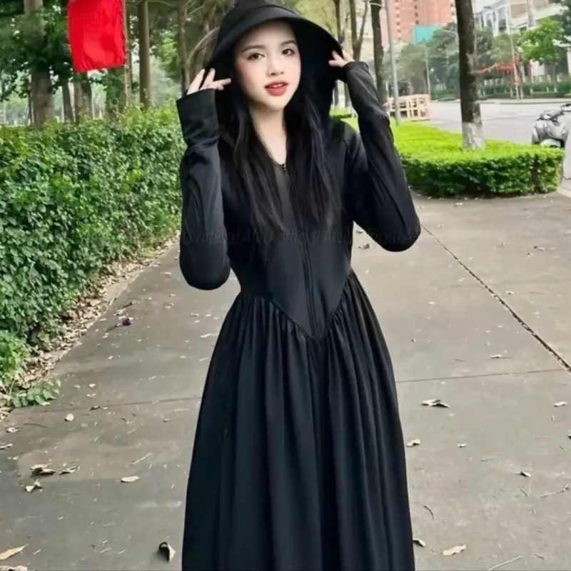 (2 Lớp) Áo Chống Nắng Dài Toàn Thân 2 Lớp Chất Thun Mát Dáng Váy Xoè Thời Trang 6