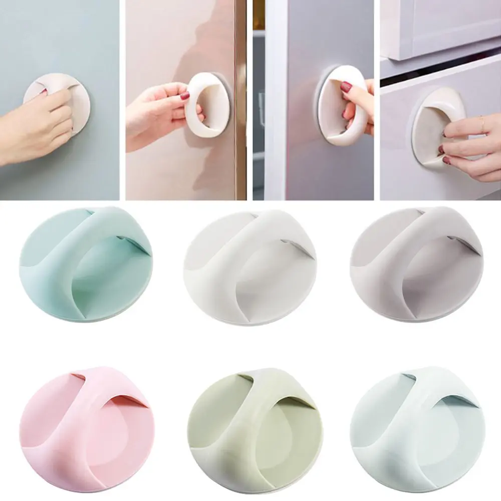 Plastic Glass Window Refrigerator Multi-purpose Door Handle Auxiliary Knobs Furniture Self-adhesive