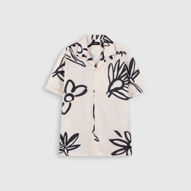 Áo sơ mi nam ROWAY họa tiết hoa cúc