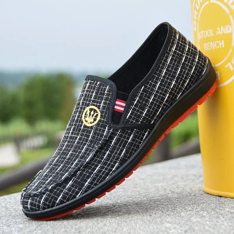 Old Beijing Cloth Shoes for Men 2022 New Style Foreign Trade Casual Shoes Low-top Canvas Shoes for Men