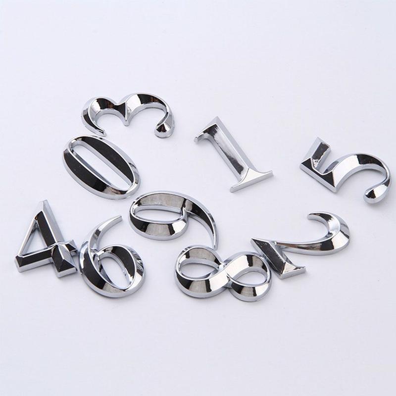 Simplicity ABS Plastic Label 3D House Number Stickers Self Adhesive ...