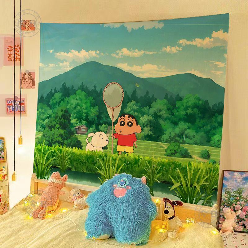 Product Introduction of Kain Gantung Kartun Shin-chan, Gaya Baru Kecil, Krayon Comel, Kain Latar Belakang, Sesuai untuk Bilik Asrama, Bilik Tidur, dan Hiasan Dinding Ruang Tamu, Permaidani Hiasan, Tema Krayon 26