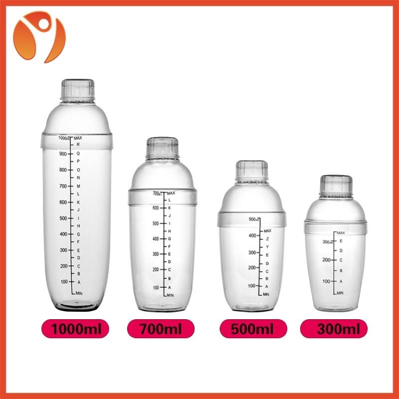 Bình Lắc Shaker Nhựa 350ML - 530ML - 700ML - 1000 ML Đã bao gồm nắp