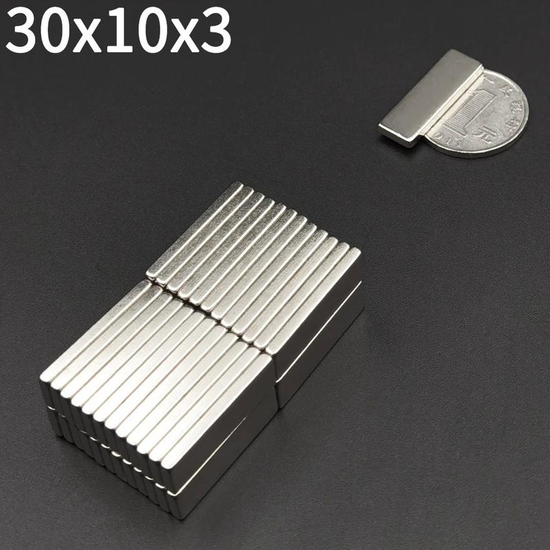 Product Introduction of 2/5/10/20/50/100Pcs 30x10x3 Block Powerful Neodymium Magnet 30mm X 10mm X 3mm Rectangular Super Strong Magnetic imanes 30*10*3 21