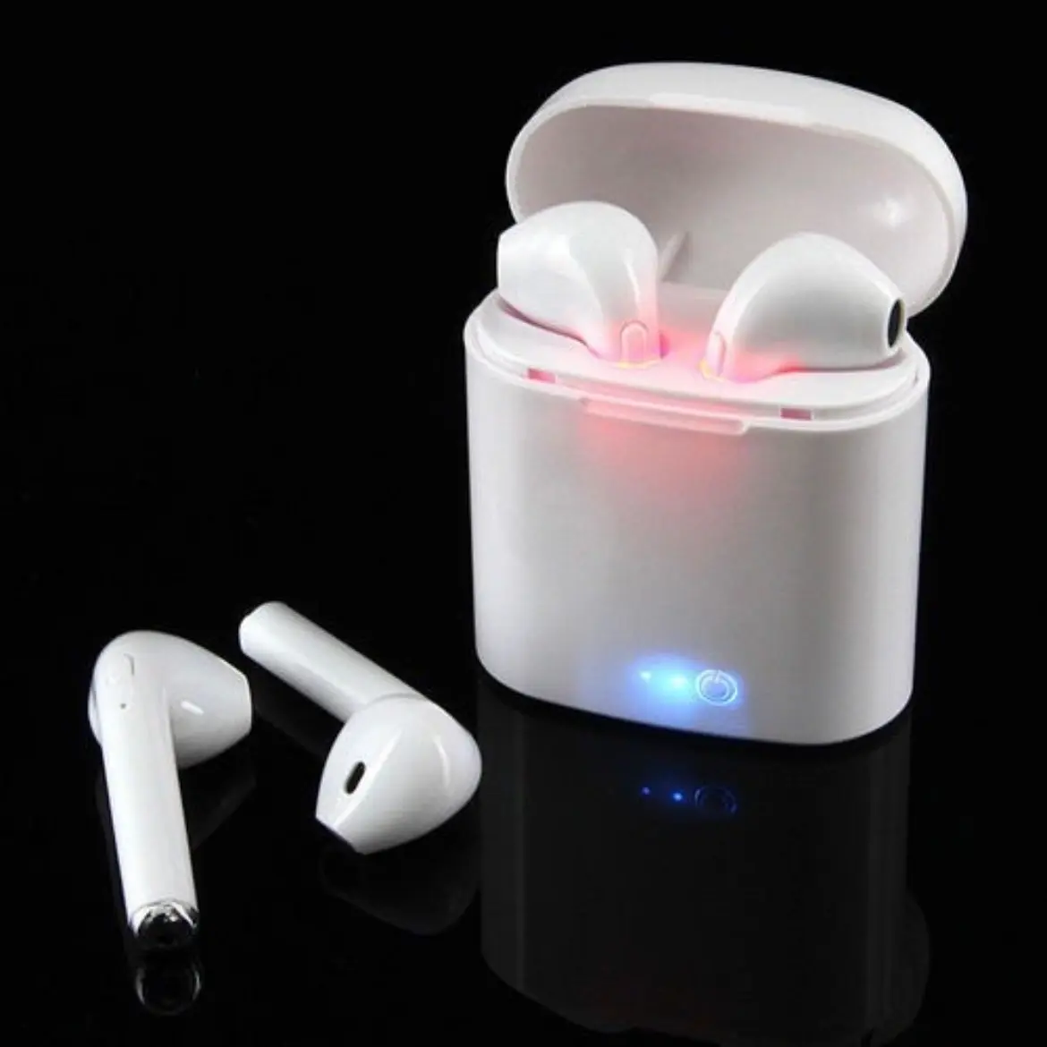 (COD) i7S TWS Earphone Headset Bluetooth 5.0 With Charging Case Mikrofon Bawaan Nirkabel In Ear
