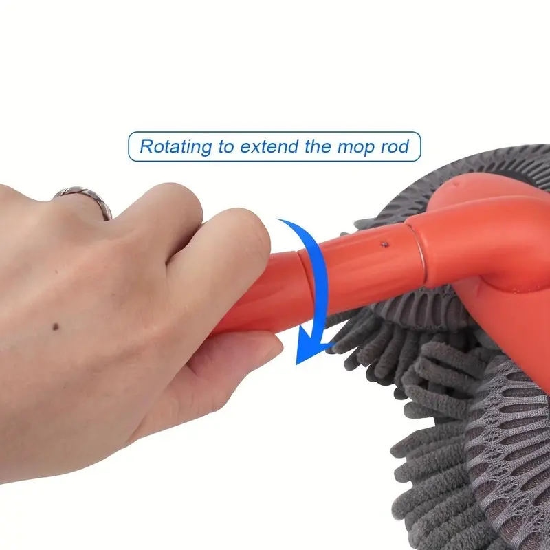Car Cleaning Mop, Retractable Car Wash Mop, Double Rotating Brush Head Car Wash Mop, Car Detail Washing Mop, Car Window Cleaning Tool 6