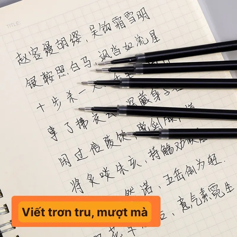 Ruột bút bi nước, bút gel M&G G-5 cao cấp 9018 9019 màu đen/xanh/đỏ ngòi 0.5mm 0.38mm thay thế GP-1008, MG1163, AGP02376 7