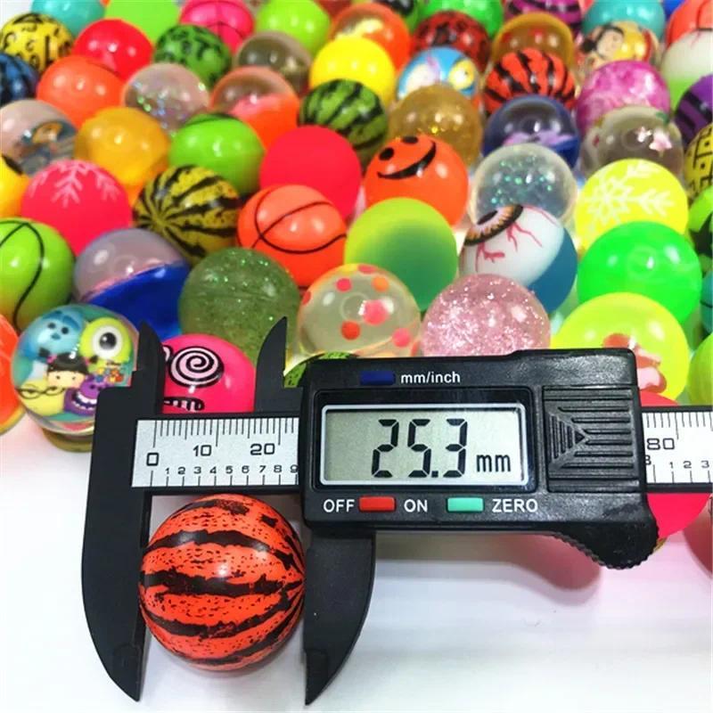 Product Introduction of 20pcs Multicolor Funny Toy Balls Mixed Bouncing Solid Floating Elastic Rubber Bounce Ball of Pinball Bouncy Toys for Kids 25mm 19