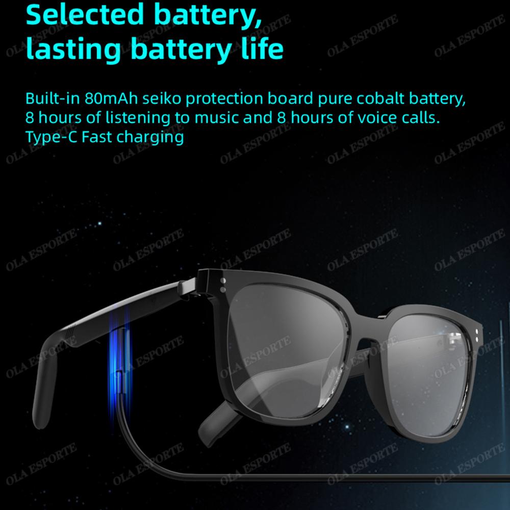 3-in-1 Smart Glasses Bluetooth With Automatic HD AI Voice Noise Music Eyewear Waterproof Calls Eyeglass smart glasses Men Women