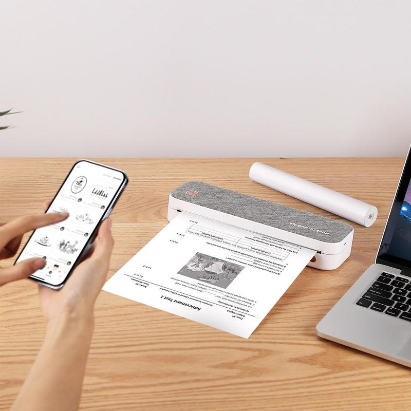 Product Introduction of A4 Thermal Printer Paper, 1/4 Rolls or 100 Sheets Multi-purpose Document File Home & Office Thermal Paper, Compatible with M08F/A40/PD-A4 Thermal Printer 7