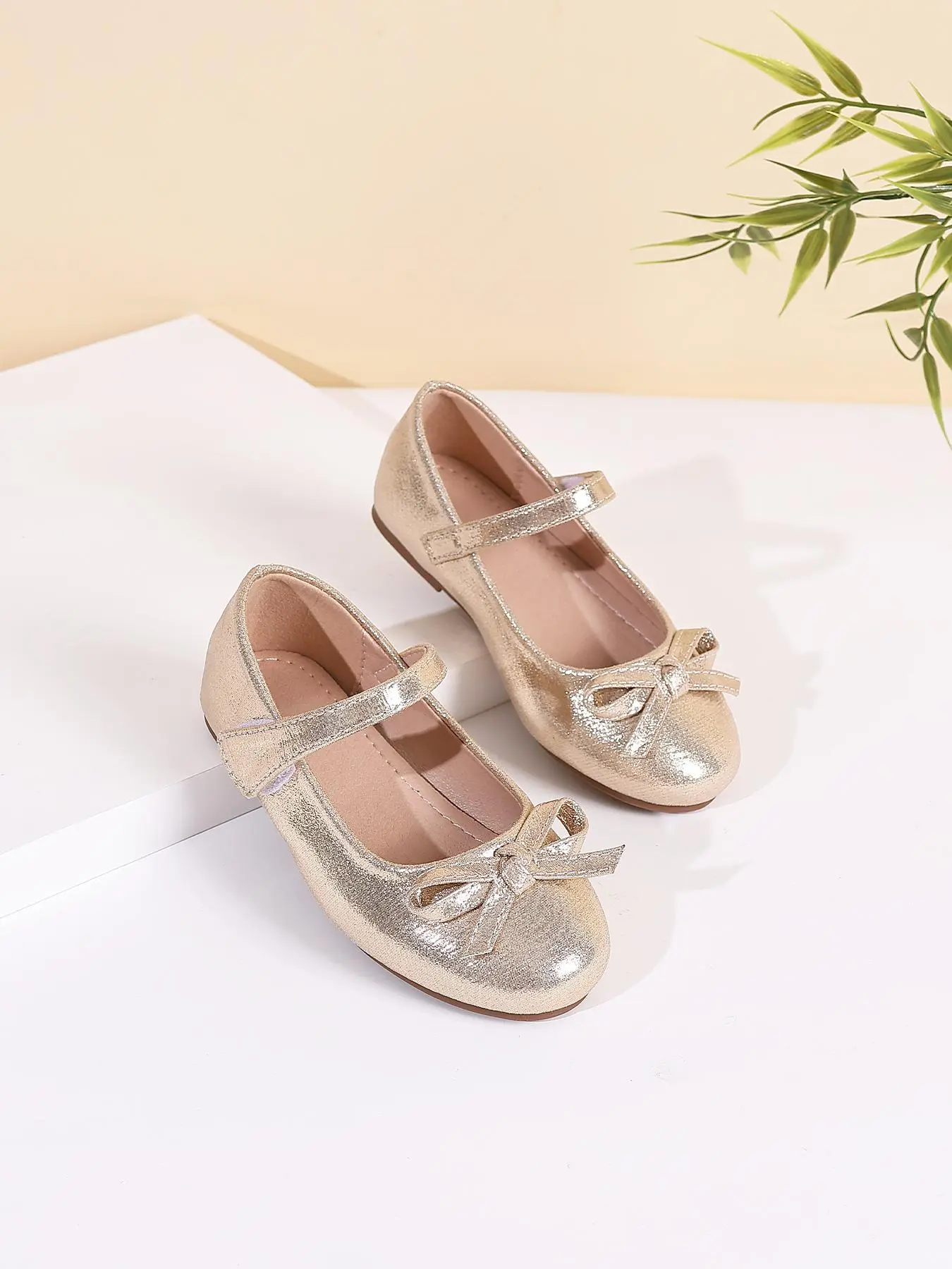 Girl's Cute Bowknot Design Flat Shoes, Comfortable Solid Color Mary Jane Flats for Party, Daily Wear, Fashion Shoes for Kids