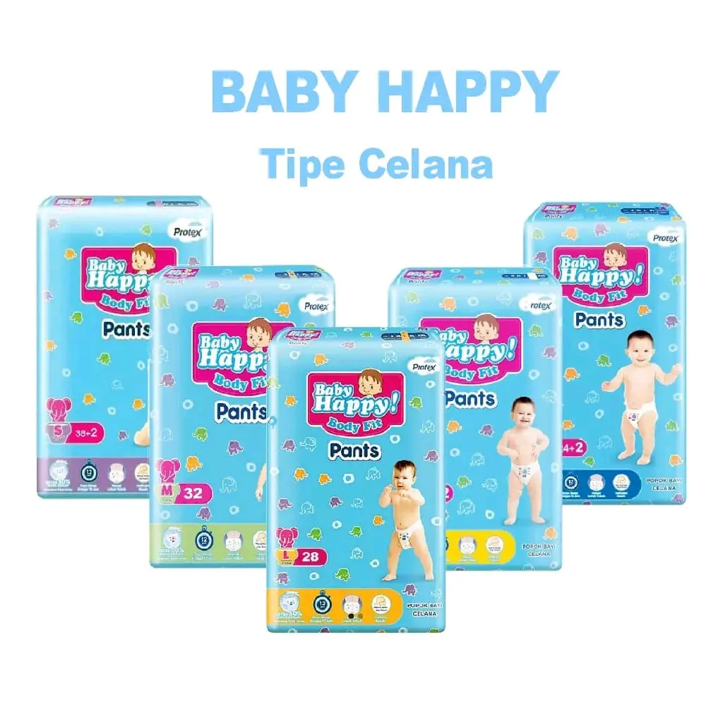 (2BALL) BABY HAPPY PANTS S40 M32 L28 XL26 XXL24 Popok Diapers