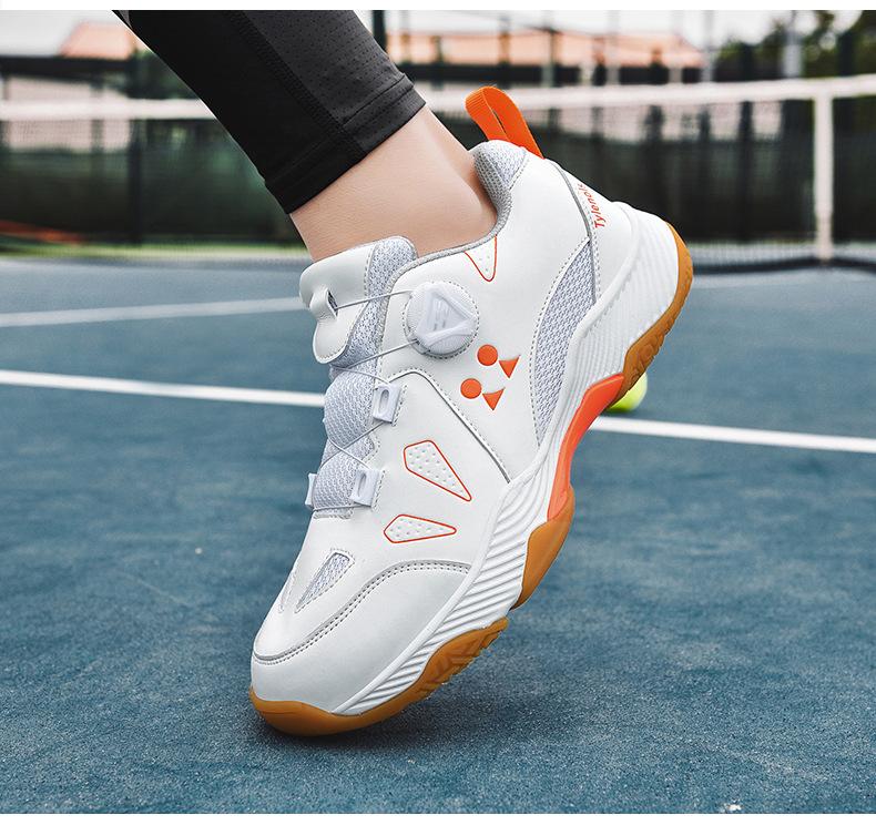 Product Introduction of In Stock Professional Badminton Shoes Non-Slip Tennis Shoes Volleyball Shoes Sneaker Table Tennis Ball Shoes Competitive Table Tennis Ball Shoes Badminton Shoes Tennis Shoes Lightweight Sneaker Men and Women Breathable Rotating Button Retail 11