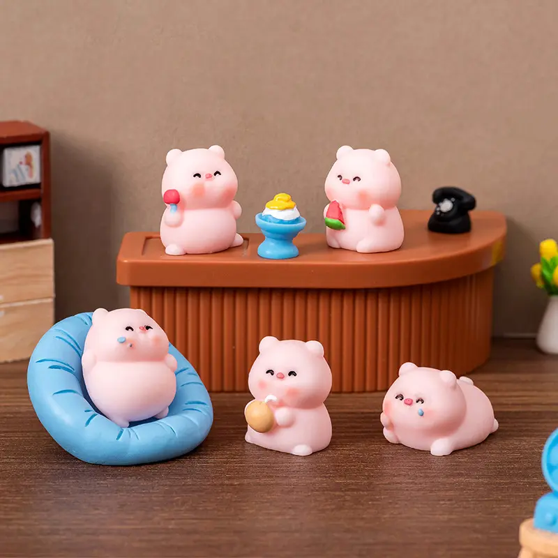 Tượng Nhỏ Con Heo Hồng Mùa Hè, Đồ Trang Trí Cảnh Quan Siêu Nhỏ Hình Heo Hoạt Hình, Mô Hình Nhà Búp Bê, Đồ Trang Trí Nội Thất Ô Tô, Trang Trí Bàn Làm Việc Tại Nhà, Kích Thước Nhỏ 1