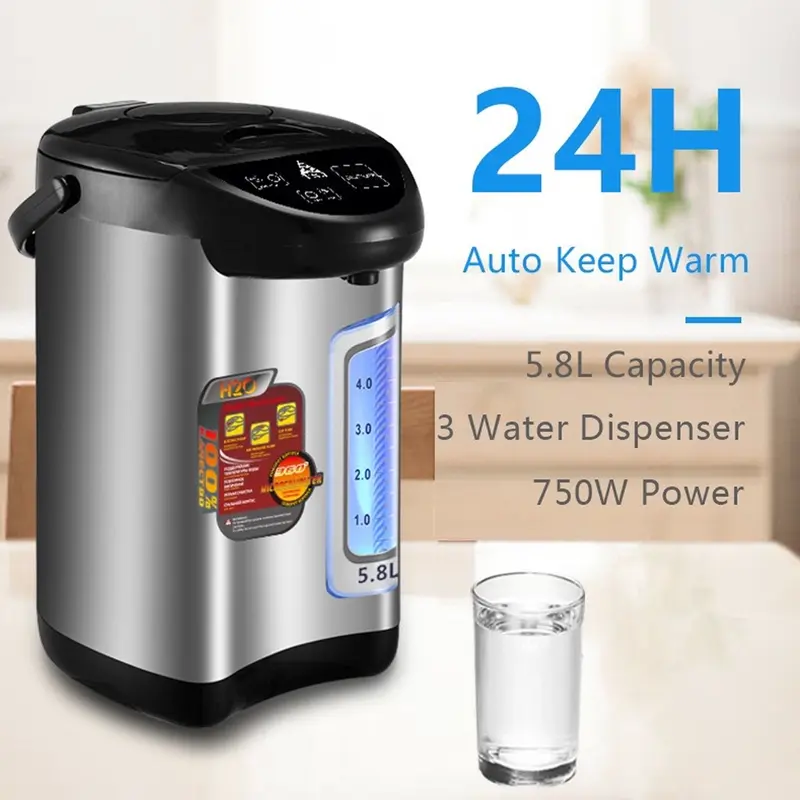 Bình Thủy Điện KAW Dung Tích 5.8L Đun Siêu Tốc, Giữ Nhiệt, An Toàn - BẢO HÀNH 1-1 Đun Nước Inox Ấm Đun Bình Đun Nước Chính Hãng 5