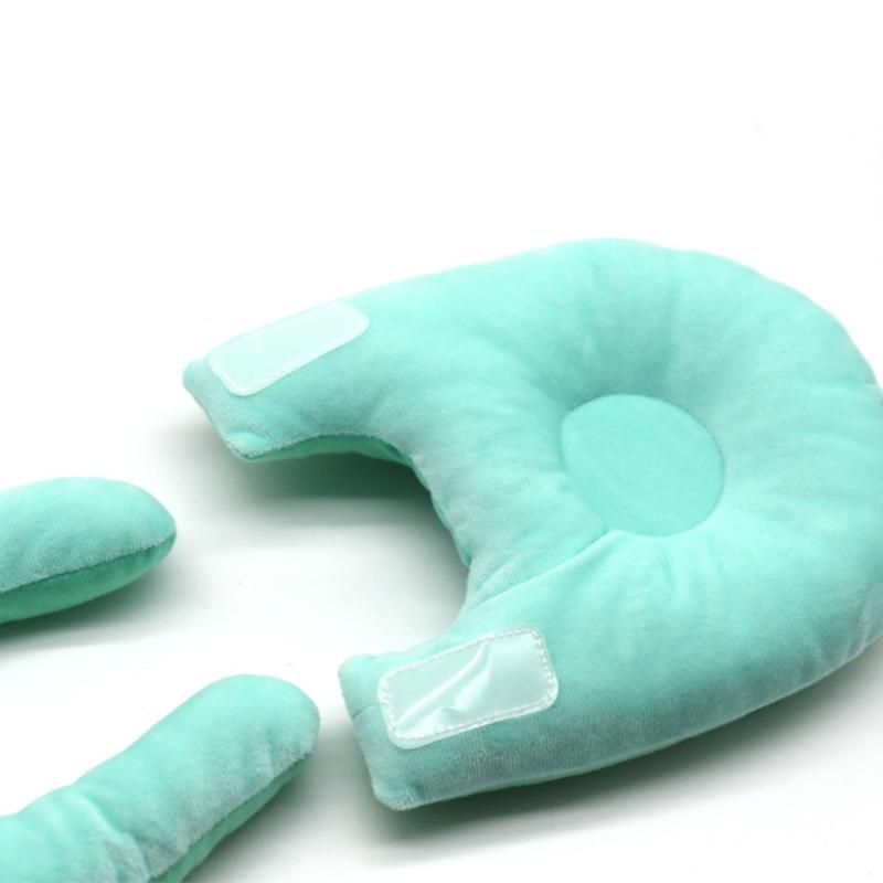 Product Introduction of New Velvet Filling Pillow Blue/Grey/Pink Fixed Bottle Breastfeeding Pillow Fixed Head Multifunctional Shaped Pillow Lactation 13