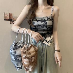 เสื้อชั้นใน สไตล์เรโทร ลายดอกไม้ แจ๊กเก็ต มีบราและเบาะรองหน้าอก เสื้อกล้าม สำหรับผู้หญิง มาใหม่