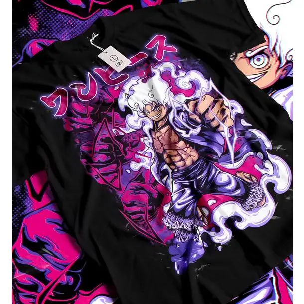 Áo Thun Luffy Gear 5 | Anime One Piece  - Áo Phông Basic Tee phông nam nữ tay lỡ  và tay ngắn, size bé đến lớn 2