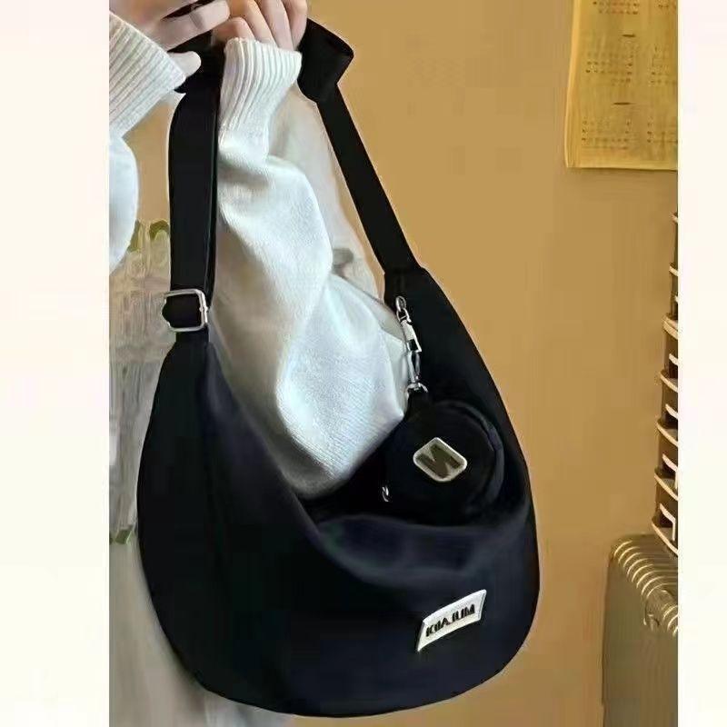 Túi Vải Chống Thấm Nước, Chất Liệu Nylon, Thời Trang Và Hợp Xu hướng, Thích Hợp Cho Mùa Xuân / Mùa Hè, Túi Bánh Bao Nghệ Thuật Mori, Lý Tưởng Cho Sinh Viên Đại Học, Túi Messenger Đeo Vai, Túi Đưa Thư 7