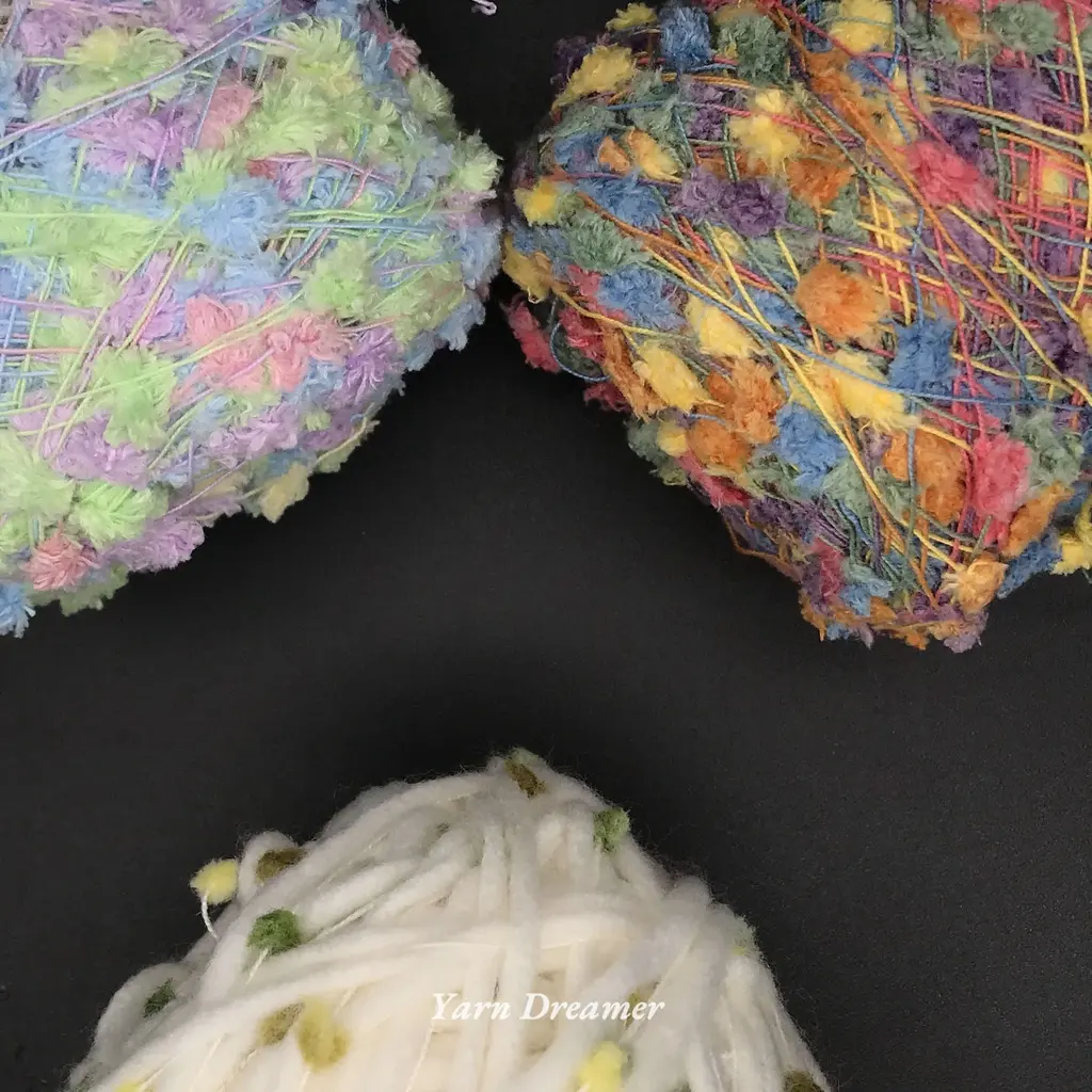 Benang Kait, Benang Kait Yarn Pom Pom, Benang Mengait DIY, Benang Kapas, Sesuai untuk Mengait, Mengait Bulu, dan Kraf Lain, Bahan Kapas