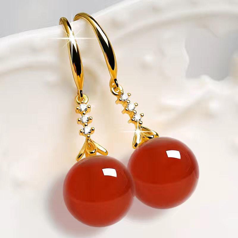 Product Introduction of Hoa Tai Jasper Màu Xanh Lá Cây Hetian, Thời Trang Dài, Mạ Bạch Kim, Hoa Tai, Nữ, Hợp Xu hướng, Người Ảnh Hưởng Trực Tuyến Duyên Dáng, Hàng Mới Về Women 3