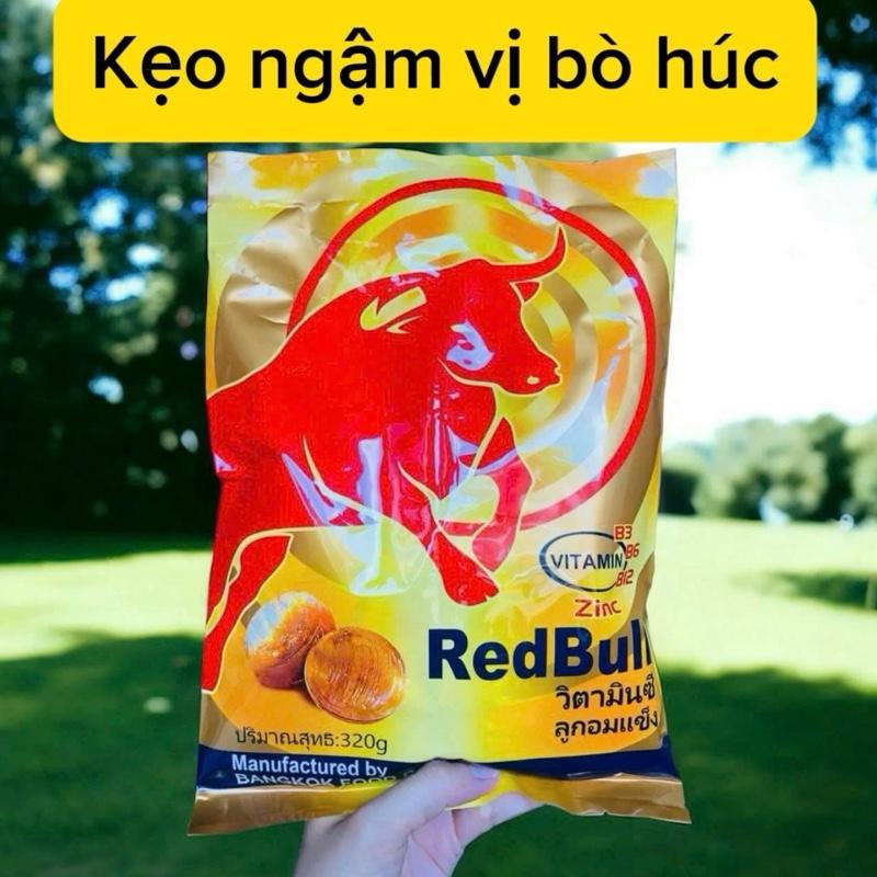   Gói to 320g  Kẹo ngậm vị bò húc thơm ngon hàng Thái Lan. Kẹo ngậm Redbull vị bò húc tăng lực 