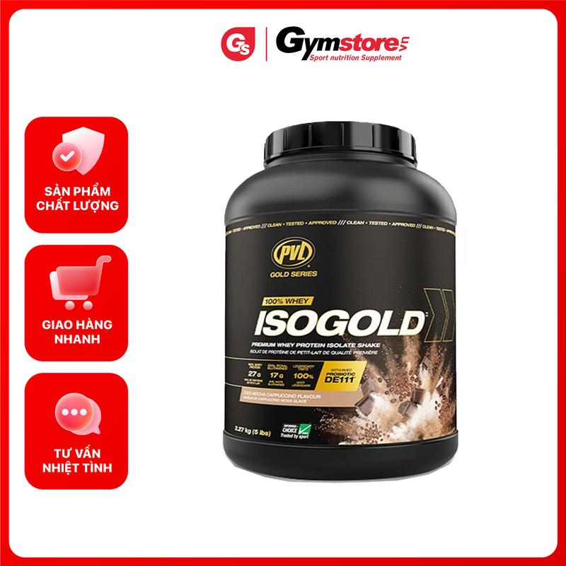 Bột whey protein PVL ISO Gold , 5 Lbs (2.27kg) | Made in Canada