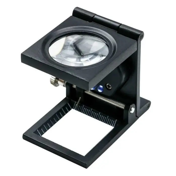 Kaca Pembesar Lup Magnifier 10x Double LED Foldable - SR1