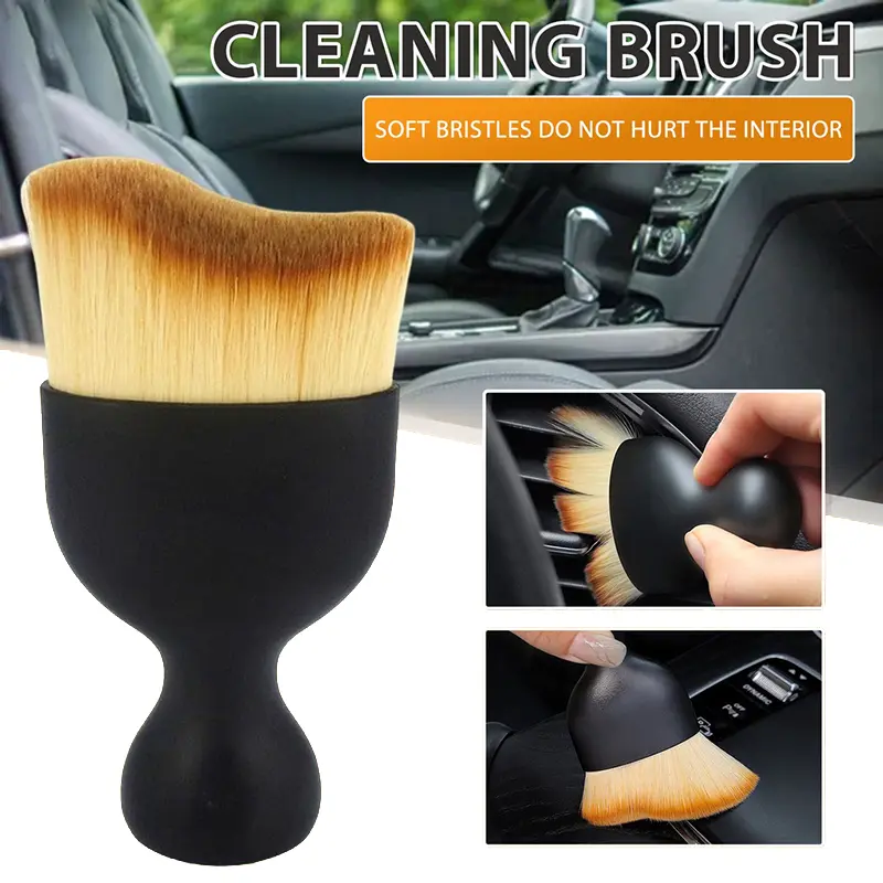 Ultra-Soft Car Cleaning Brush with Cover Car Dashboard Air Outlet Gap Detailing Cleaning Maintenance Tools Duster Brushe interior