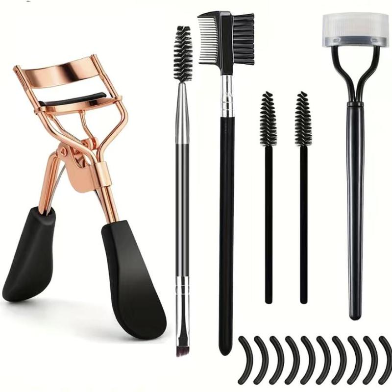 Eye Makeup Tool Set, 16pcs Including Eyelash Curler & Eyelash Comb Separator & Mascara Brush & Double-ended Eyebrow Brush & Eyelash Curler Replacement Pad 0