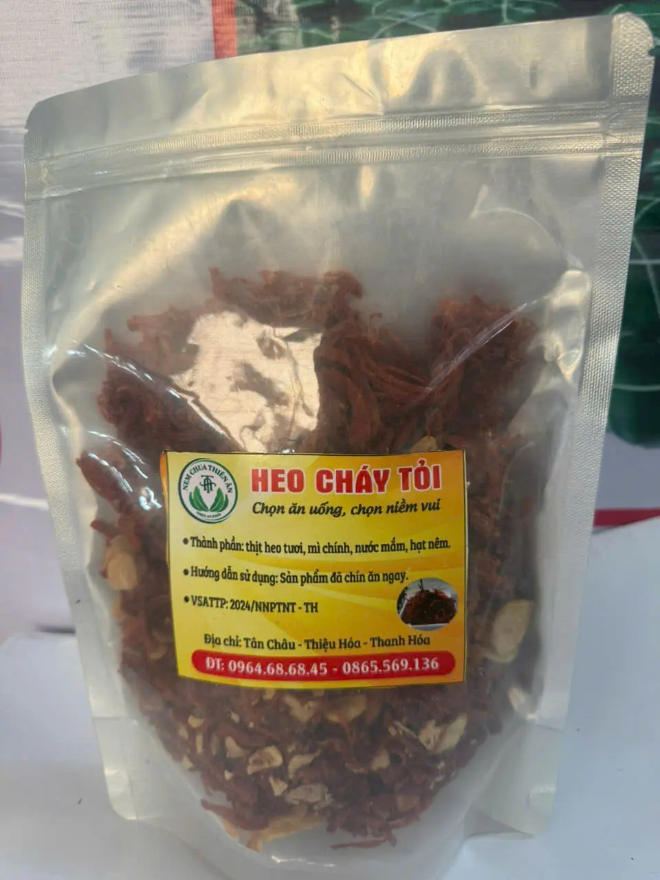 [Thiên Ân Food] Heo cháy tỏi túi 350gram