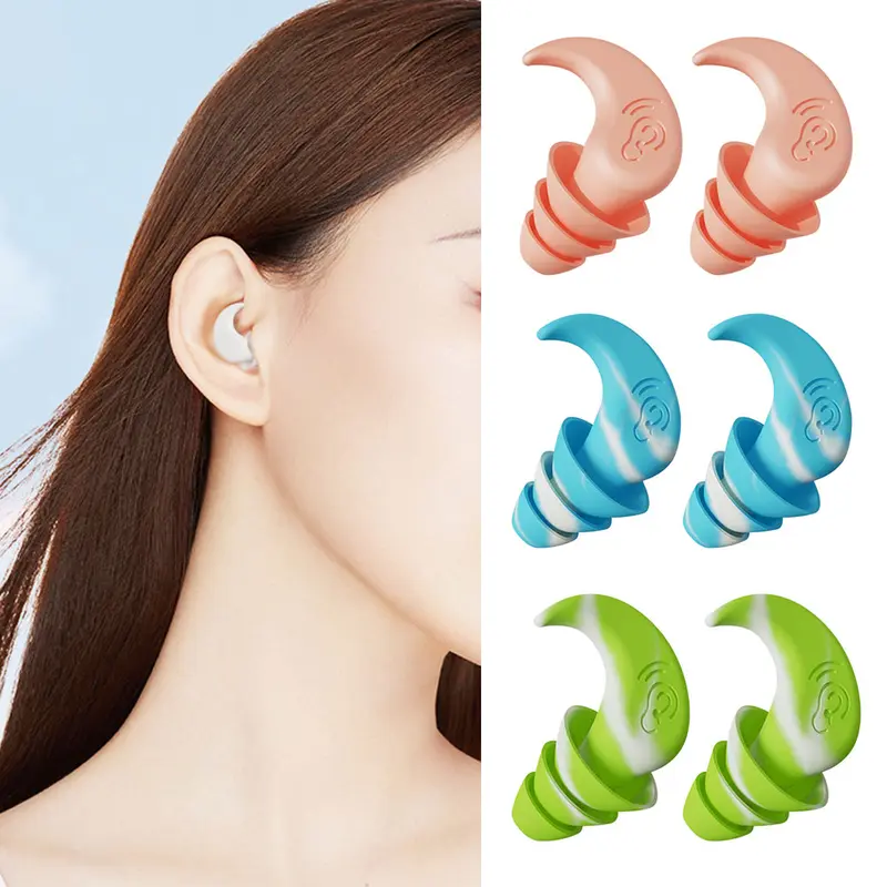 Nút Bịt Tai, Chống Ồn Giảm Tiếng Ồn, Chuyên Nghiệp, Làm Bằng Silicon, Chống Thấm Nước, Mềm Mại Và Bọt Biển, Thích Hợp Để Ngủ, Chống Tiếng Ồn, Nút Bịt Tai, # 445389 7