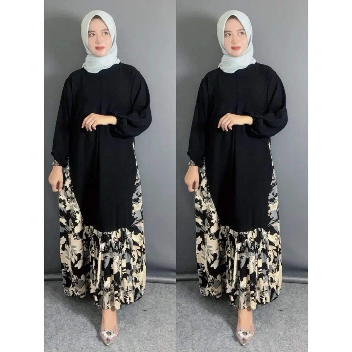 Melisa Dress|| Dress kombinasi busui|| Dress kombinasi rayon