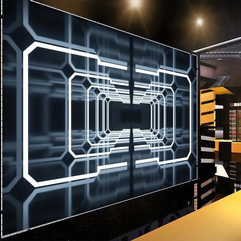 Giấy Dán Tường 3d Cảm Giác Công Nghệ Mở Rộng Không Gian Giấy Dán Tường Tranh Tường Quán Bar Ktv Nền Trực Tiếp Chơi Game Trang Trí Công Nghiệp Fresco 2