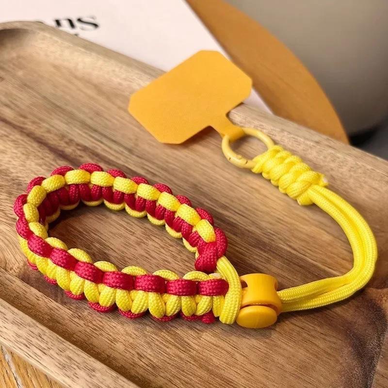 Product Introduction of Suitable for all mobile phone series,iPhone， outdoor anti loss hanging card bracelet, hand woven jewelry, adjustable length, multi-functional universal mobile phone wristband holder 5