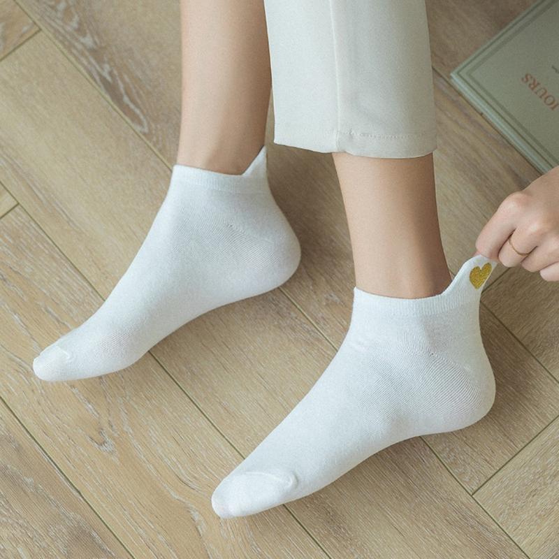 Product Introduction of Vớ Thuyền Thêu Tình Yêu, Comorta, Vui Nhộn, Vớ Ngắn Cắt Nông Vớ Cotton Dễ Thương, Dành Cho Nữ 10