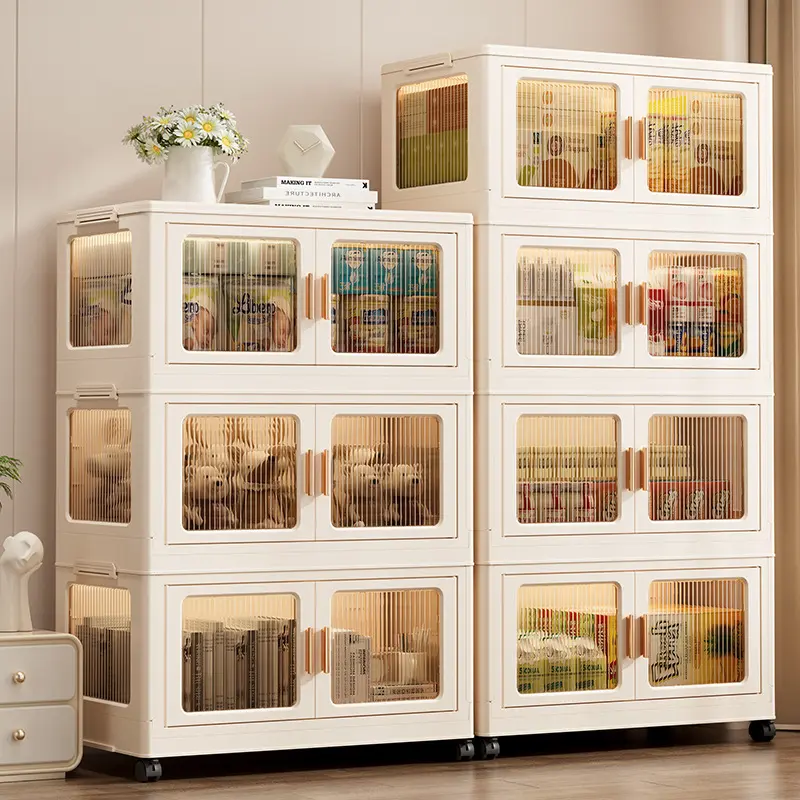 Installation-Free Folding Baby Storage Cabinet Storage Cabinet Household Wardrobe Organizing Clothes Toy Locker Snack Cabinet