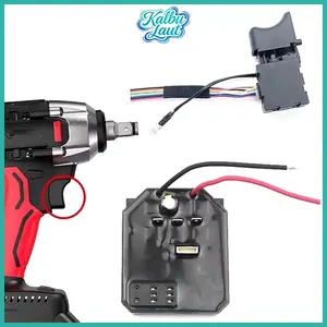 Papan Kontrol Saklar 8 Kabel Untuk Bor Impact Wrench 18V-21V Driver Variabel Suku Cadang Pengganti