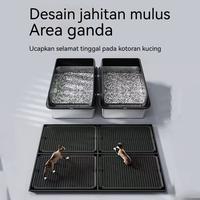 Gambar Vixplorn 2 IN 1 Cat Litter Mat Alas Litter Box Dan Desain Lapis Ganda Yang Dapat Dilepas Tikar Kotoran Kucing Bantalan Anti-kebocoran Pasir - Abu-abu Muda, Pedal dari Vixplorn Kab. Tangerang 5 Tokopedia