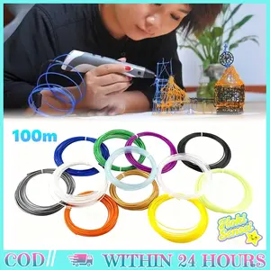 20 Warna Filamen 3D 100m PLA PCL Kualitas Tinggi Untuk Kerajinan Anak Hadiah Dan Proyek Sekolah