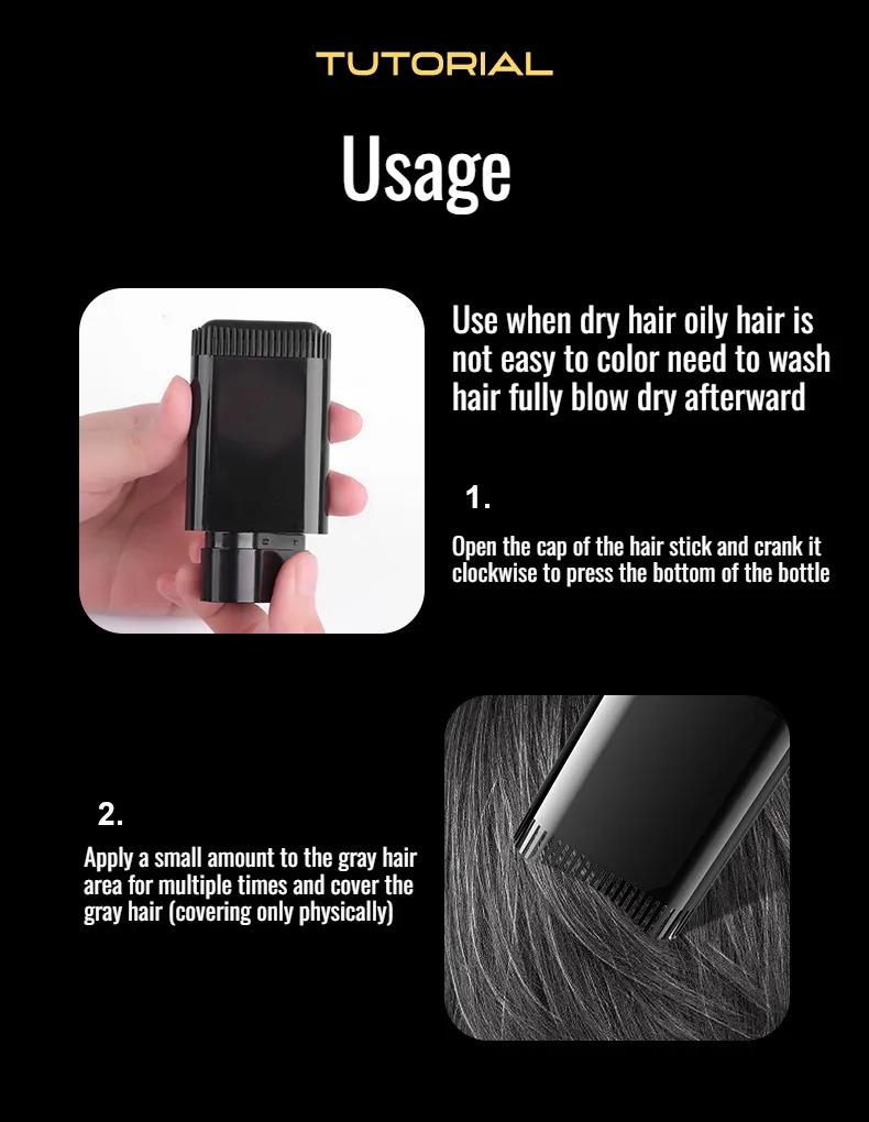 Product Introduction of Original product,Premium Plant-Based Hair Dye Stick & Comb,Instant Gray Hair Coverage with a Disposable, No-Wash, Waterproof, and Sweat-Proof Design for a Radiant Look 16