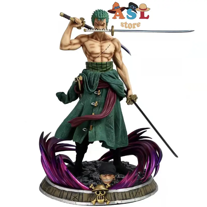 Mô Hình Zoro đứng cool ngầu 2 đầu  3 kiếm  3 haki ASL Shop Mô Hình One Piece Đồ Chơi Toy 4