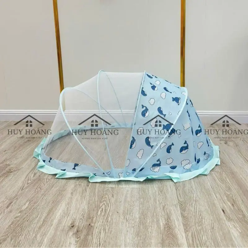 Màn chụp tự bung gấp gọn cho bé - Mùng chụp tự bung chống muỗi cho bé sơ sinh, bé lớn an toàn tuyệt đối 8