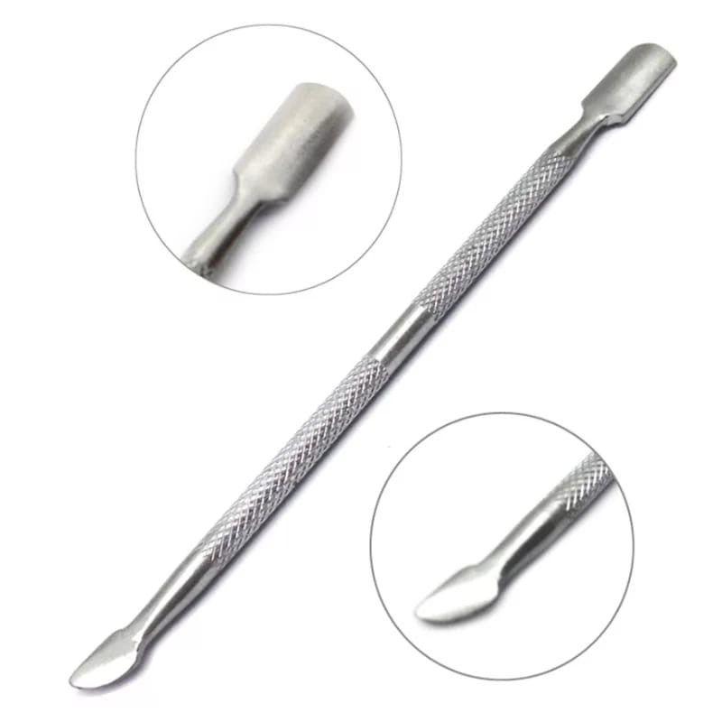 Product Introduction of Alat Pendorong Kulit Kutikula Nail Pembersih Kuku Kutikula Pusher Manicure Cuticle Pusher Stainless Steel 12