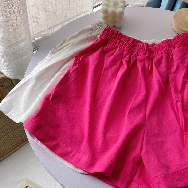 XIAO - Quần Đùi Nữ, Quần Sooc Mặc Nhà Chất Cotton Họa Tiết Trơn Đơn Giản 6