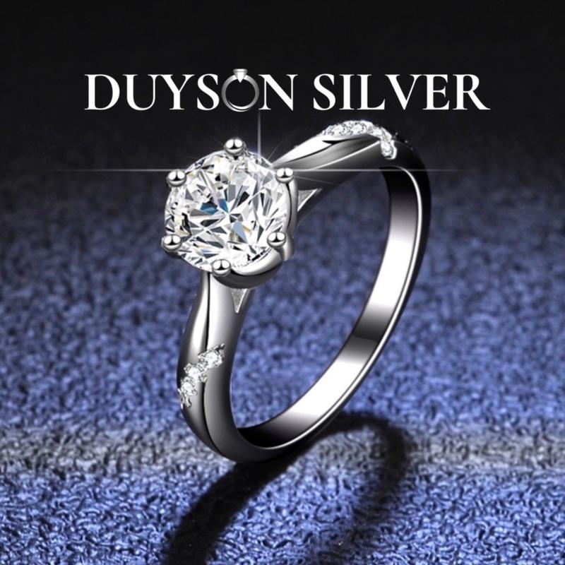 Nhẫn bạc Ý 925 mạ vàng trắng nữ đính viền đá chéo đính kết đá CZ 5A cao cấp DUYSON SILVER [NXK2]