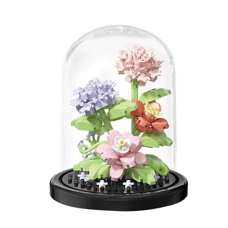 Product Introduction of 1 Set Plastic Building Blocks Flower Box Immortal Flowers Blocks Assembly Simulated Compatible F1N6 21
