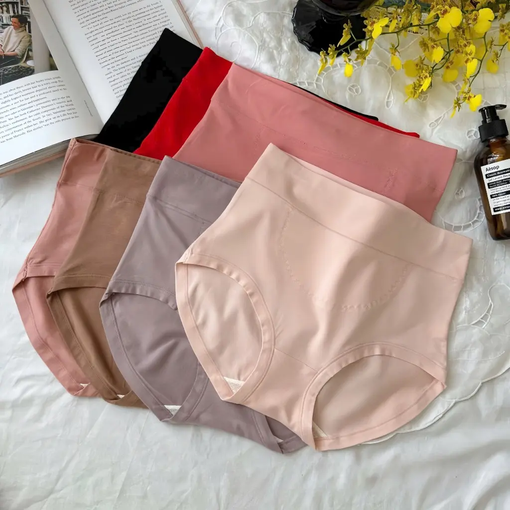 Combo 5 Quần Lót Cạp Cao Cotton Kháng Khuẩn Siêu Mềm Mại Co Giãn 4 Chiều Q78