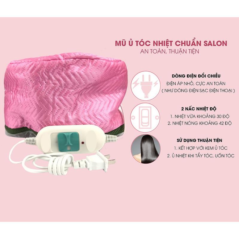 MŨ ĐIỆN hấp tóc cá nhân tại nhà giúp ủ tóc dưỡng tóc bóng mượt - Máy hấp tóc tại nhà